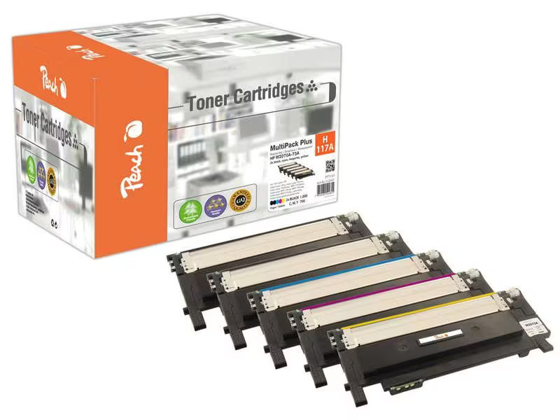 Peach Toner HP No. 117A XL 2x Black, 1x Cyan, Magenta, Yellow