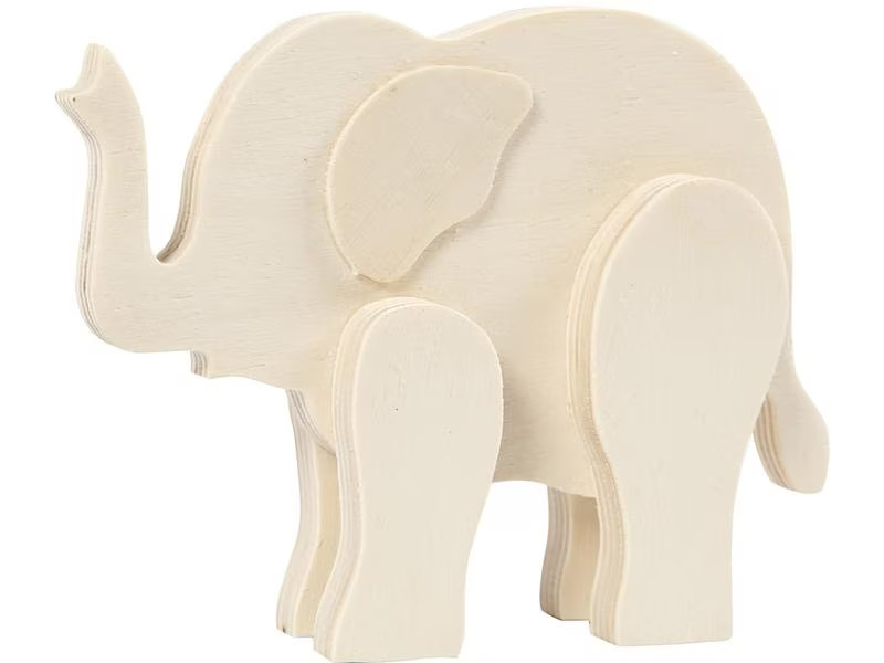 Creativ Company Holzartikel Tierfigur Elefant 12 x 16 cm