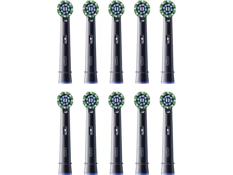 Oral-B Zahnbürstenkopf CrossAction 10 Stück, Schwarz