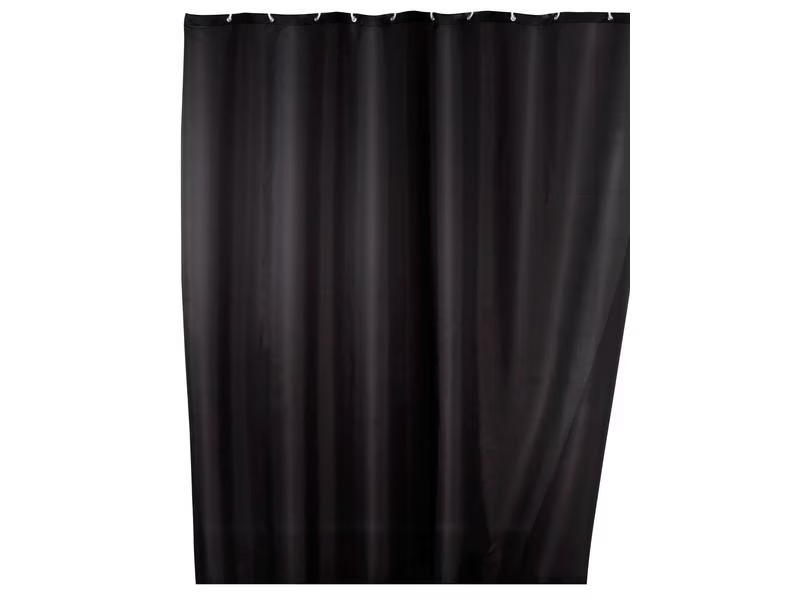 Wenko Duschvorhang Anti-Schimmel 180 x 200 cm, Schwarz