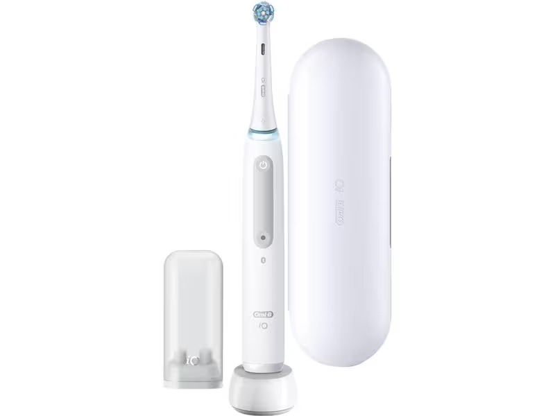 Oral-B Mikrovibrationszahnbürste iO Series 4 mit Etui, Quite White