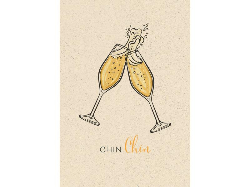 Natur Verlag Glückwunschkarte Chin Chin 12.2 x 17.5 cm