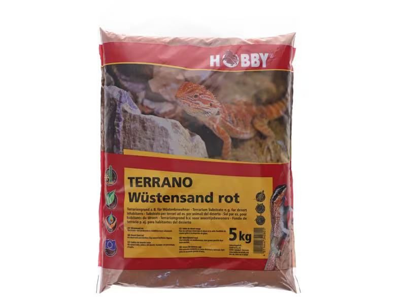 Hobby Terraristik Bodensubstrat Terrano Wüstensand, Rot, Ø 0.2-0.3 mm, 5 kg