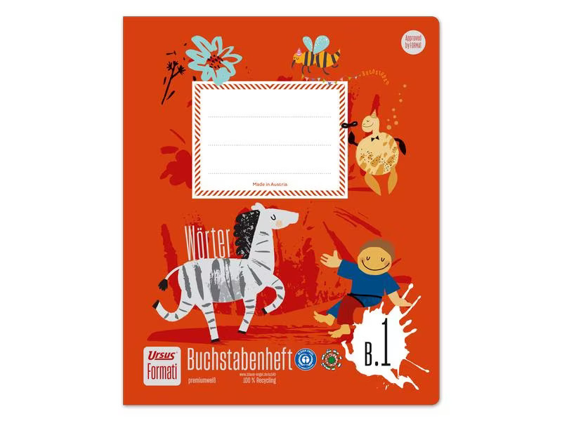 Formati Schulheft Druckschrift B.1, 19.5 x 24 cm, Liniert
