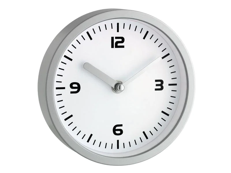 TFA Dostmann Wanduhr Silber
