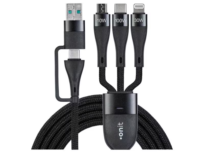 onit USB 2.0-Kabel USB A/USB C - Lightning/Micro-USB B/USB C