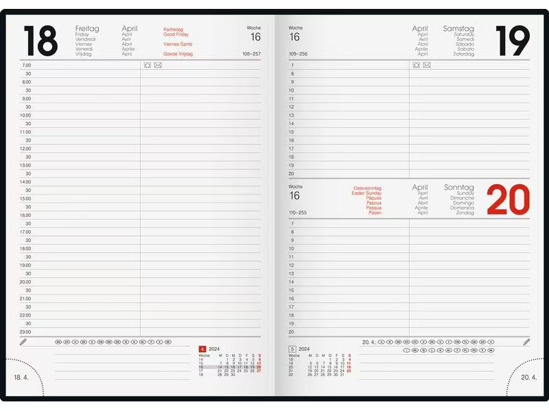 Stewo Geschäftsagenda Diary Square 2024, Blau