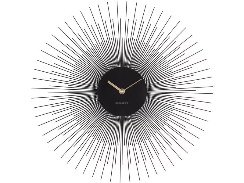 KARLSSON Wanduhr Peony Ø 45 cm, Schwarz