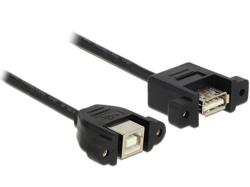 Delock USB 2.0-Einbaukabel  USB A - USB B 1 m