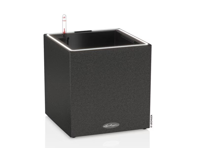 Lechuza Blumentopf Canto Stone 30 Low LED, Graphit
