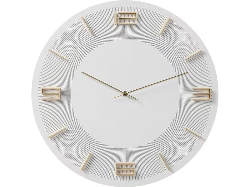 Kare Wanduhr Leonardo Ø 49 cm, Weiss