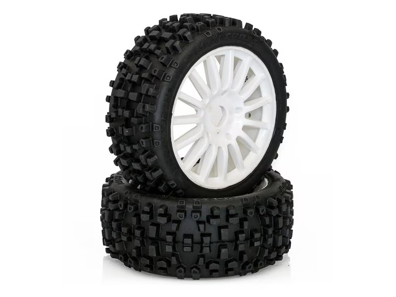 Hobbytech Kompletträder MAXI CROSS Buggy Weiss, 1:8