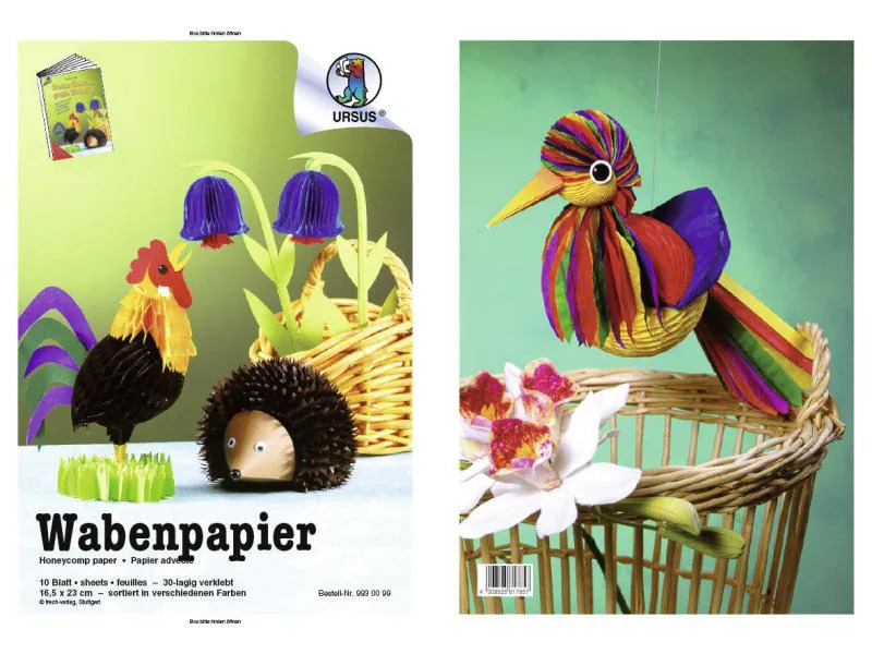 URSUS Wabenpapier 8 Farben 16.5 x 23 cm