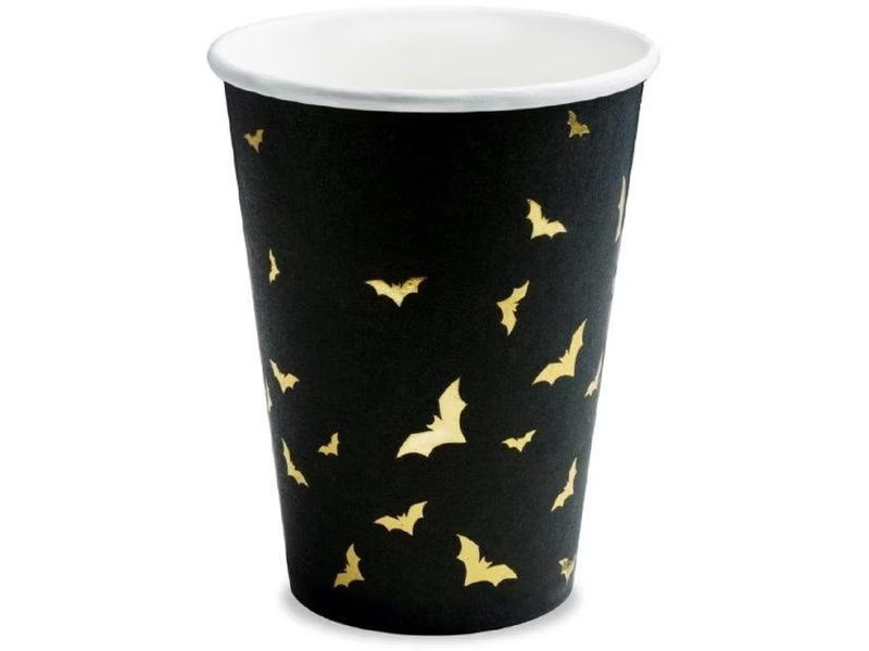 Partydeco Becher Trick or Treat 6 Stk., Schwarz/Gold