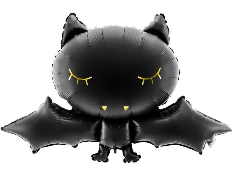 Partydeco Ballons Folienballon Fledermaus 80 x 52 cm, Schwarz