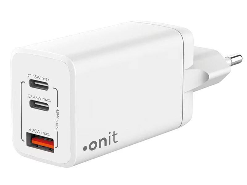 onit USB-Wandladegerät Trial QC4+ 45 W GaN Weiss