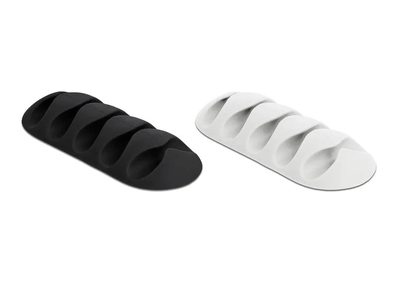 Delock Kabelhalter 66mm, für 5 Kabel, selbstklebend 6 Stück
