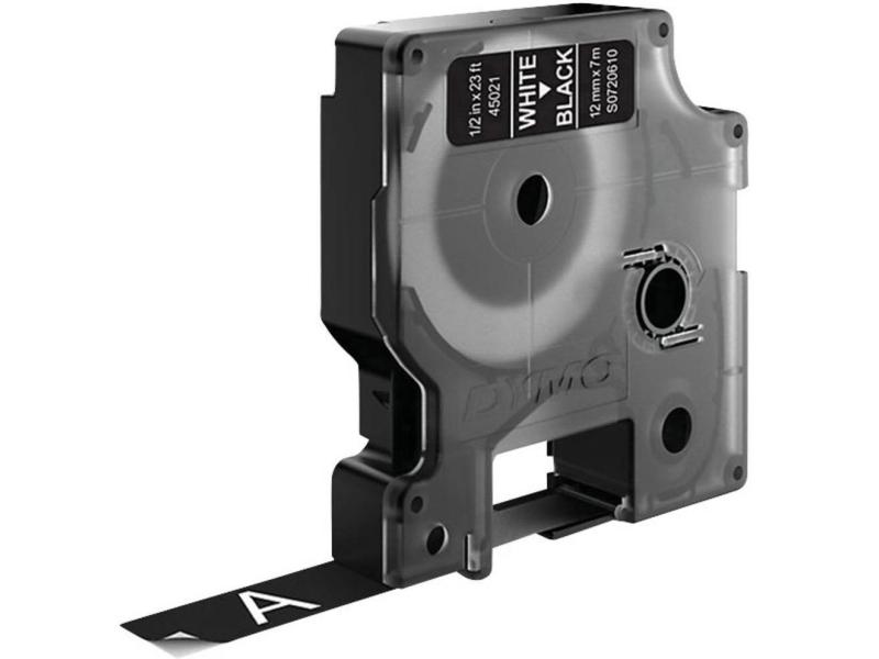 DYMO Beschriftungsband D1 Weiss auf Schwarz
