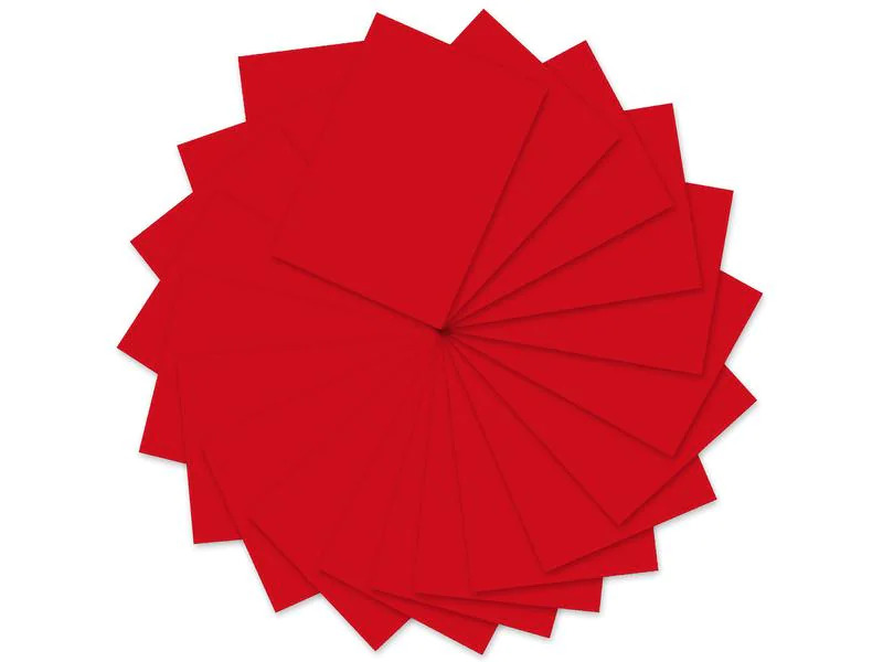 URSUS Tonzeichenpapier A4, 130 g/m², 100 Blatt, Rubinrot