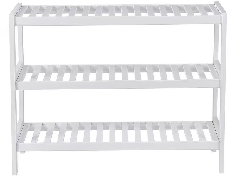 Songmics Schuhorganizer aus Bambus, Weiss