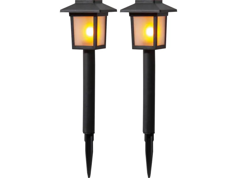 Star Trading Gartenlicht Solar Poller Flame Mini 2 Stück