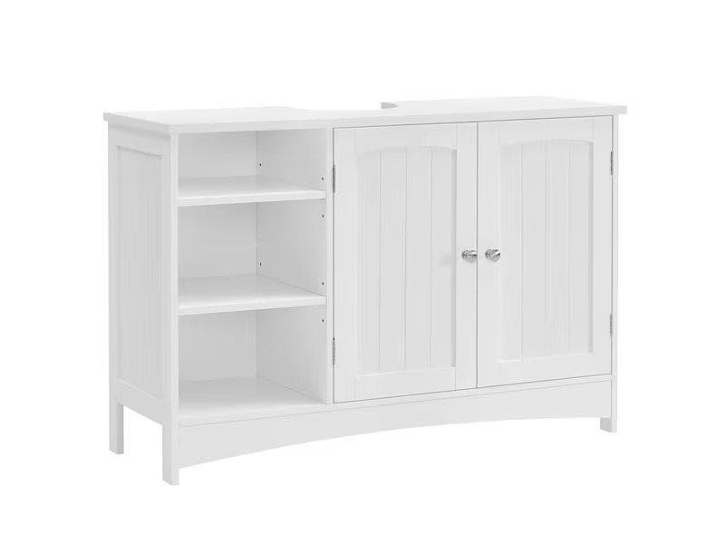 VASAGLE Waschbeckenunterschrank 90 x 60 cm, Weiss