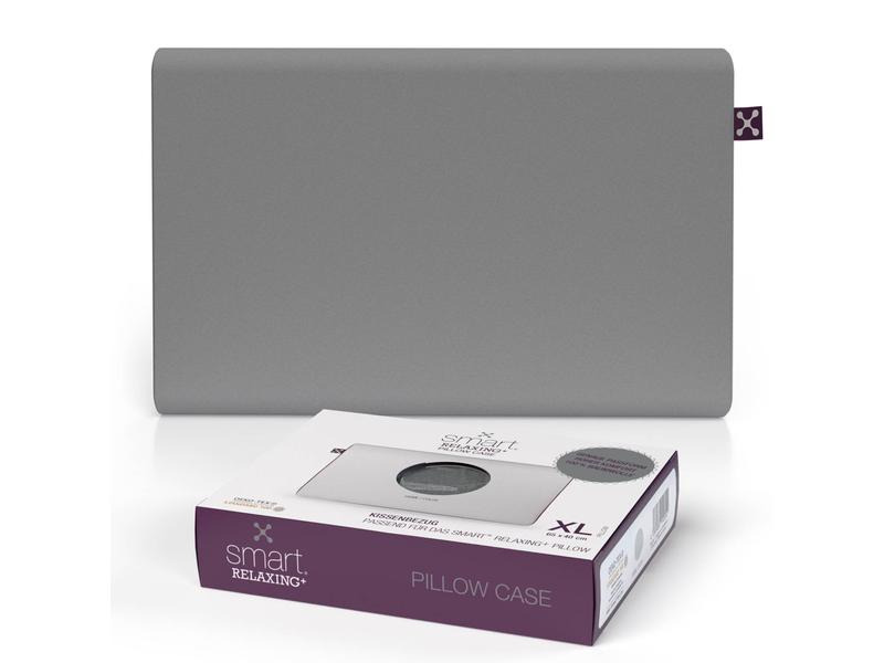 Smartsleep Kopfkissenbezug Relaxing + XL 60 x 40 x 7 cm, Grau