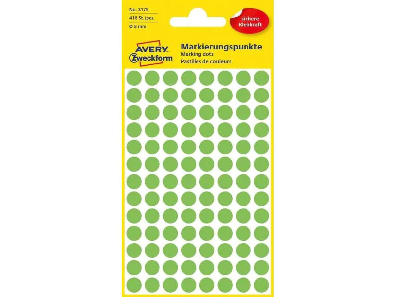 Avery Zweckform Klebepunkte 8 mm Neongrün