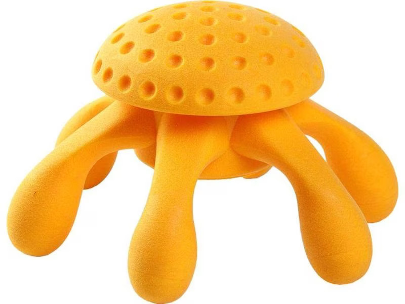 KIWI WALKER Hunde-Spielzeug Octopus Orange, M, 17 x 17 x 9 cm