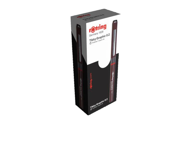 Rotring Fineliner Tikky Graphic 0.2 mm, Weinrot