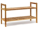relaxdays Schuhregal stapelbar 69 x 40.5 cm, Nature