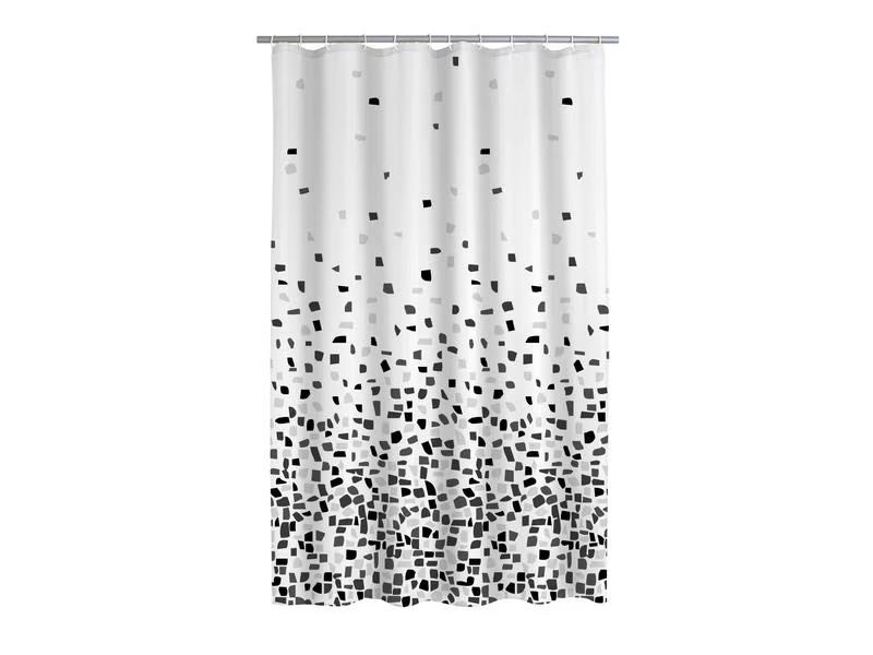 Ridder Duschvorhang Zelda 180 x 200 cm, Schwarz/Weiss