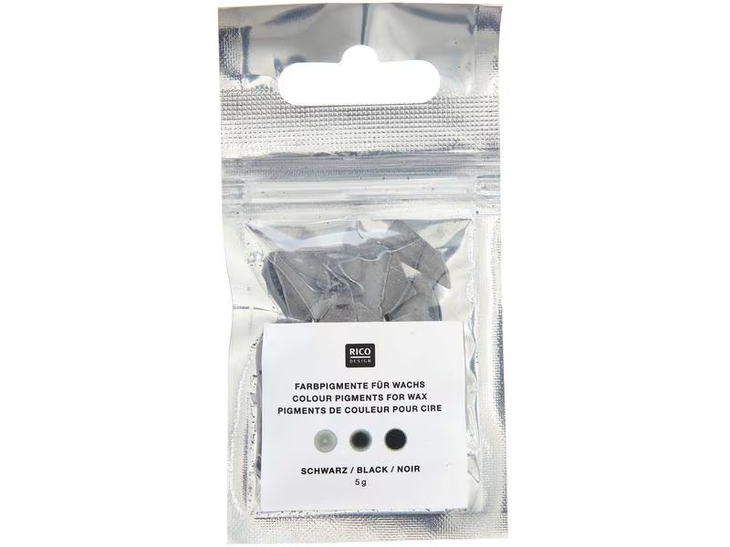 Rico Design Wachsfarben Kerzenfarbe 5 g, Schwarz