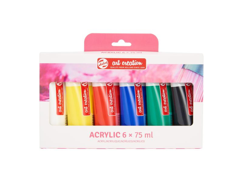 Talens Acrylfarbe 6er Set, Mehrfarbig