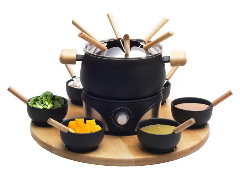 Nouvel Fleischfondue-Set Mia 21 Teile, Schwarz