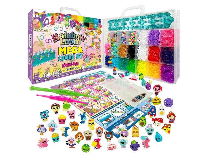 BANDAI Bastelset Rainbow Loom Mega Combo Set – Loomi-Pals