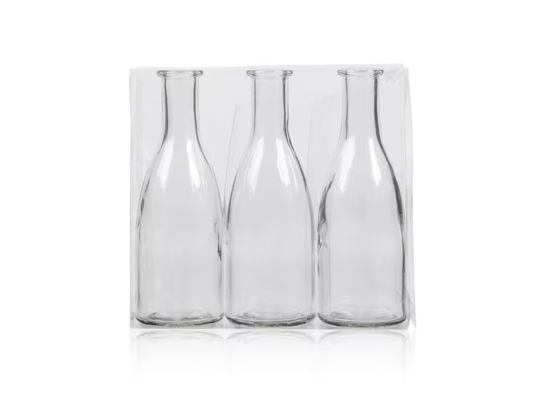 CHALET Vasen-Set L 3 Stück, 18.5 cm, Transparent