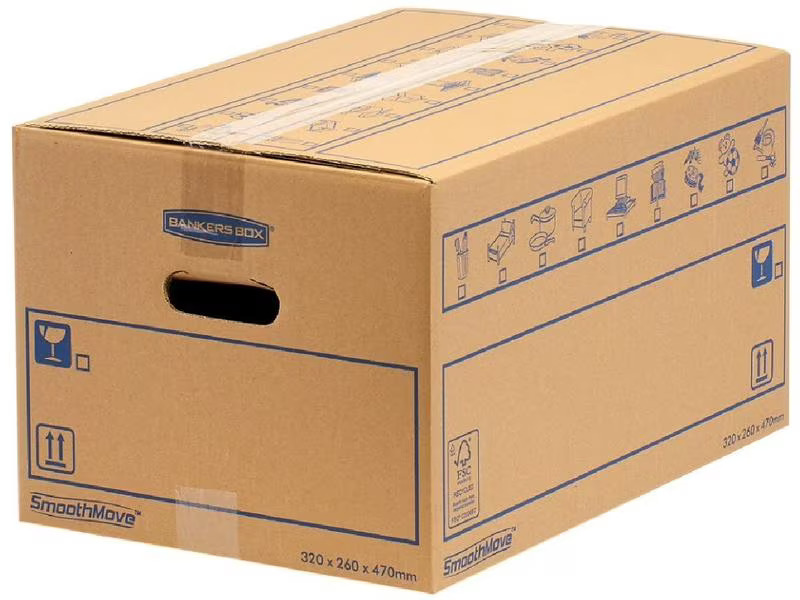 Fellowes Umzugsbox Smoothmove C-Flute Braun, 10Stk.