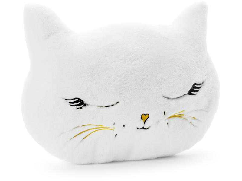 Partydeco Kissen Cat 42 x 32 cm, Crème