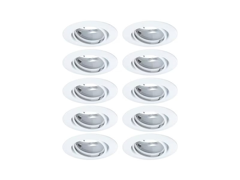 Paulmann Einbauspot LED Base Basisset, GU10, 10 x 10W, Weiss