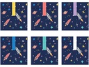 Partydeco Geschenktüte Kosmos 6 Stück, Blau