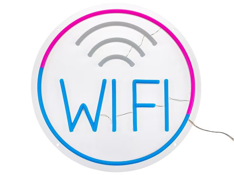 Vegas Lights LED Dekolicht Neonschild Wi-Fi Zone 30 x 30 cm