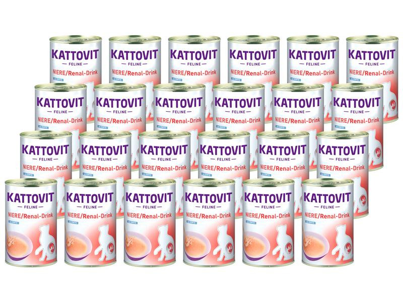 Kattovit Katzen-Snack Niere/Renal Drink, Ente, 24 x 135 ml