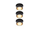 Paulmann Einbauspot LED Gil Coin Set, 3 x 6W, 2700K, Schwarz/Gold