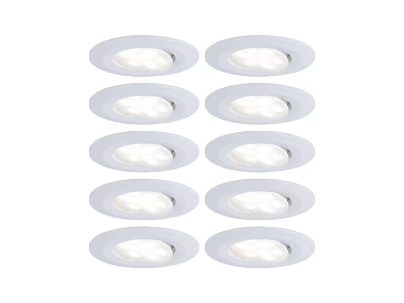 Paulmann Einbauspot LED Calla Basisset, 10 x 5.2W, 4000K, Weiss