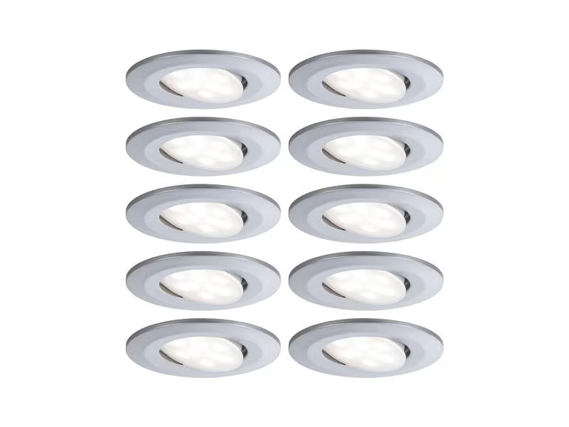 Paulmann Einbauspot LED Calla Basisset, 10 x 6W, 4000K, Chrom