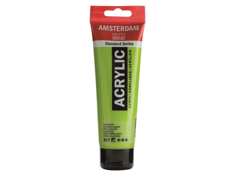 Amsterdam Acrylfarbe Standard 617 Gelbgrün halbdeckend, 120 ml