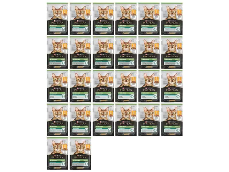 Purina Pro Plan Nassfutter Nutrisavour Sterilised Huhn in Sosse, 26 x 85 g