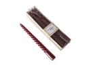 Boltze Stabkerze Twisto 6-er Set, Dunkelrot