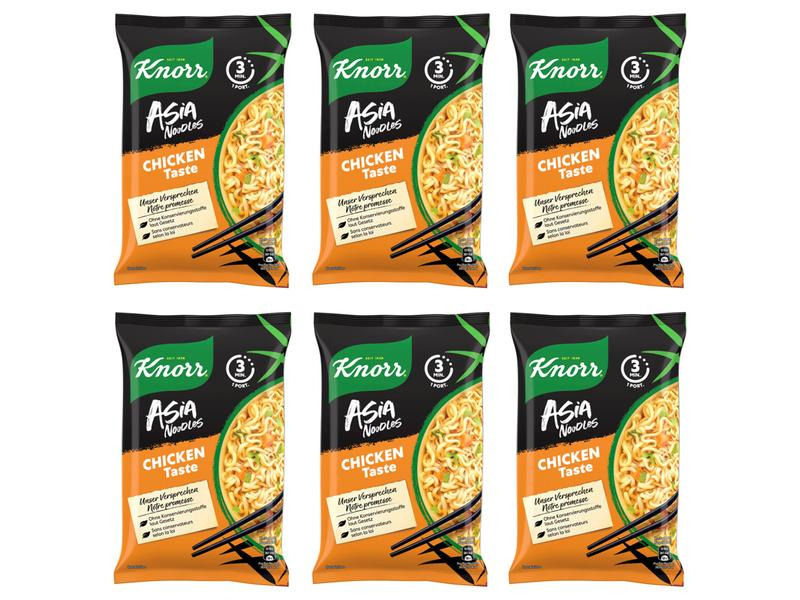 Knorr Asia Instant Noodles Chicken Taste 6 Portionen